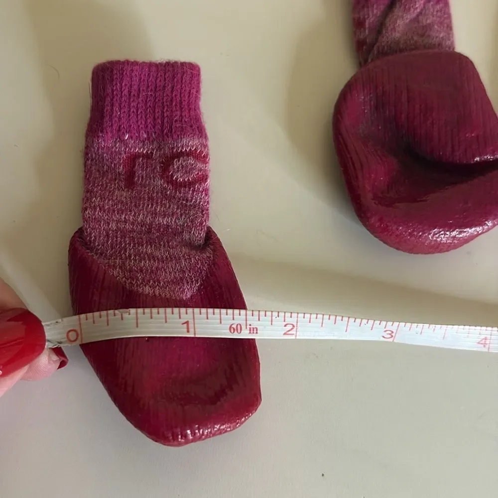 Hot Pink PAWK anti slip dog socks boot booties slippers Size Extra Small